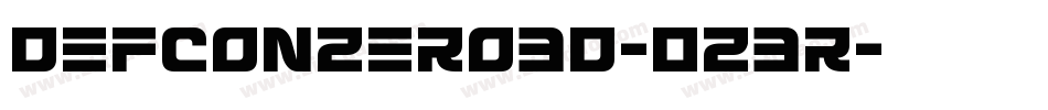 DefconZero3D-0Z3r字体转换