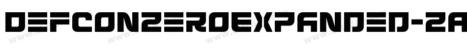 DefconZeroExpanded-ZADl字体转换