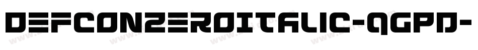DefconZeroItalic-qgPd字体转换