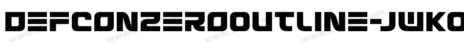 DefconZeroOutline-jwKO字体转换