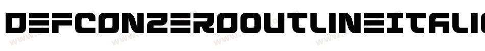 DefconZeroOutlineItalic-zZaw字体转换