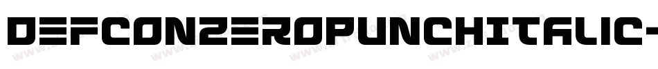 DefconZeroPunchItalic-6qVq字体转换