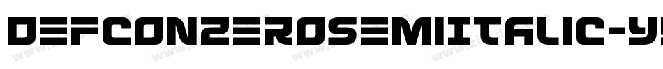 DefconZeroSemiItalic-y9Wd字体转换