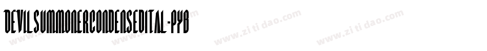 DevilSummonerCondensedItal-pYB1字体转换