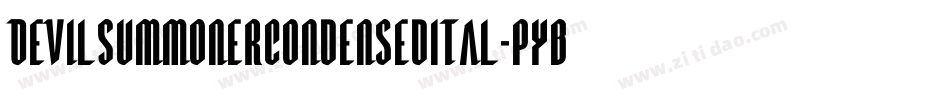 DevilSummonerCondensedItal-pYB1字体转换