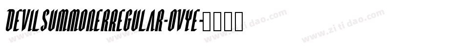 DevilSummonerRegular-Ovye字体转换