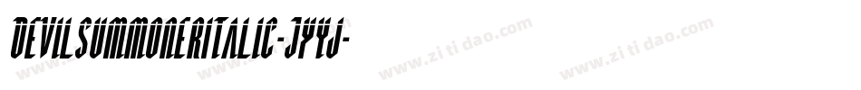 DevilSummonerItalic-JYyj字体转换