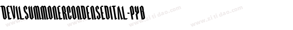 DevilSummonerCondensedItal-pYB1字体转换
