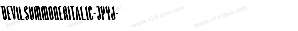 DevilSummonerItalic-JYyj字体转换