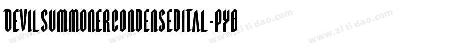 DevilSummonerCondensedItal-pYB1字体转换
