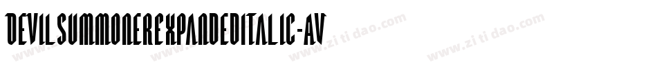 DevilSummonerExpandedItalic-AV6M字体转换