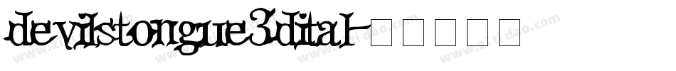 devilstongue3dital字体转换