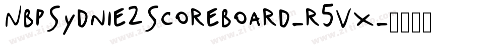 NbpSydnie2Scoreboard-r5Vx字体转换