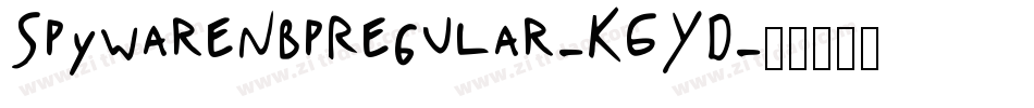 SpywareNbpRegular-KGYD字体转换