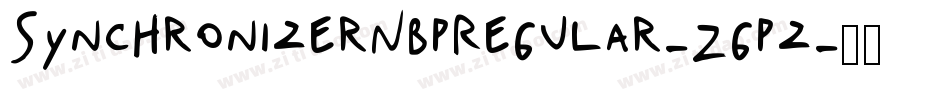 SynchronizerNbpRegular-Zgpz字体转换