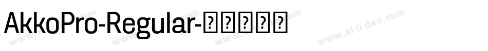 AkkoPro-Regular字体转换