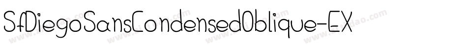 SfDiegoSansCondensedOblique-EXn9字体转换