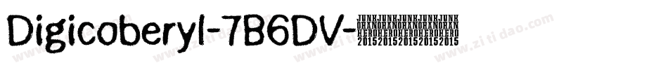 Digicoberyl-7B6DV字体转换