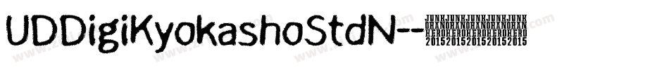 UDDigiKyokashoStdN-字体转换