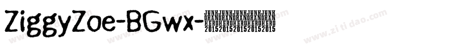 ZiggyZoe-BGwx字体转换