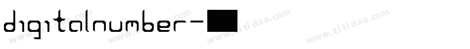 digitalnumber字体转换