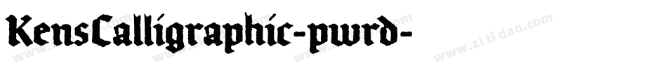 KensCalligraphic-pwrd字体转换