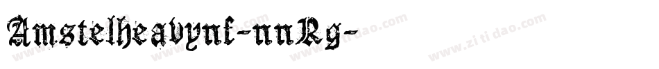 Amstelheavynf-nnRg字体转换