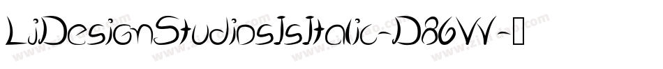 LjDesignStudiosIsItalic-D86W字体转换