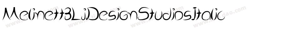 Melinett3LjDesignStudiosItalic-vqpL字体转换