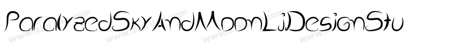 ParalyzedSkyAndMoonLjDesignStudiosGrunge-YW68字体转换