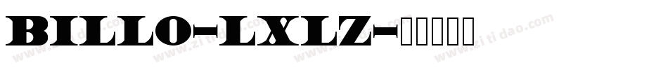 Billo-lxlZ字体转换
