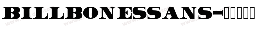 billbonessans字体转换