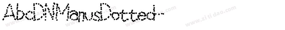 AbcDNManusDotted字体转换