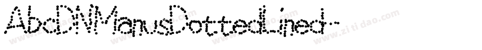 AbcDNManusDottedLined字体转换