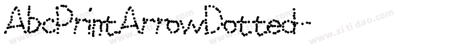 AbcPrintArrowDotted字体转换