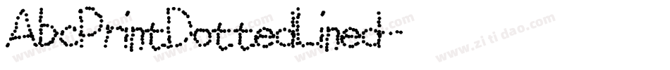 AbcPrintDottedLined字体转换