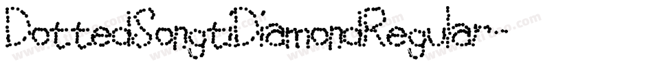 DottedSongtiDiamondRegular字体转换