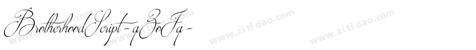 BrotherhoodScript-qZoJq字体转换