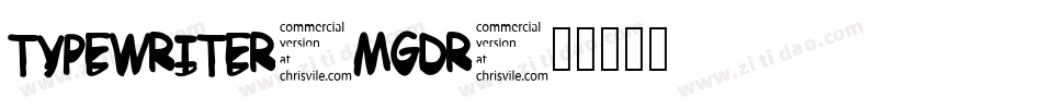 Typewriter-MGDr字体转换