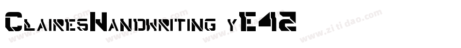 ClairesHandwriting-yE42字体转换