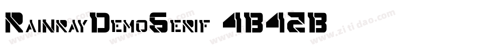 RainrayDemoSerif-4B42B字体转换
