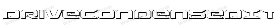 DriveCondensedItalic-8paA字体转换