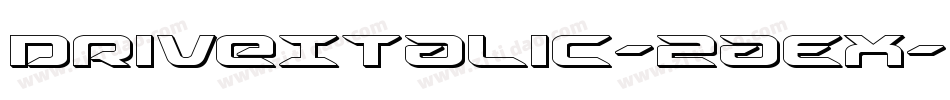 DriveItalic-2aEX字体转换