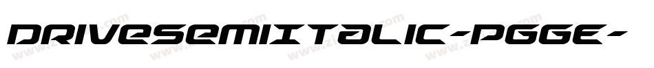 DriveSemiItalic-PgGE字体转换