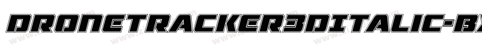 DroneTracker3DItalic-BxOG字体转换