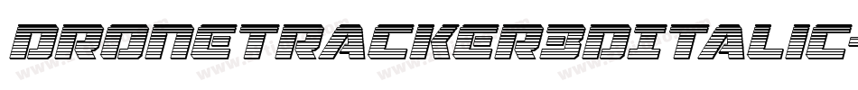 DroneTracker3DItalic-BxOG字体转换