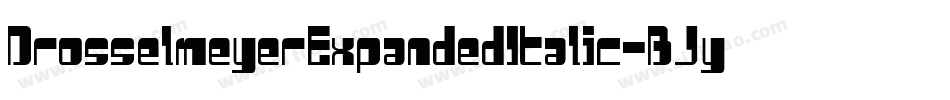 DrosselmeyerExpandedItalic-BJy8字体转换