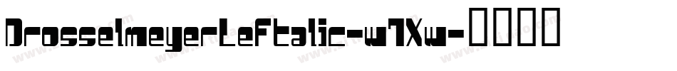 DrosselmeyerLeftalic-w7Xw字体转换