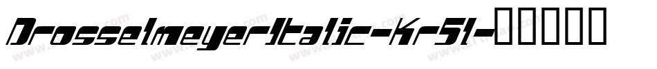 DrosselmeyerItalic-Kr5l字体转换