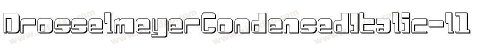 DrosselmeyerCondensedItalic-l1W0字体转换